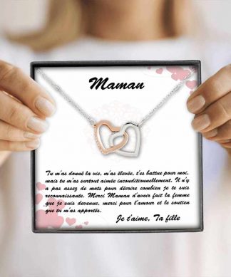 Collier Pendentif Coeurs Entrelacés pour Offrir à sa Mère
