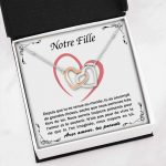 Collier avec Pendentif Coeurs Entrelacés Contenant un Message 