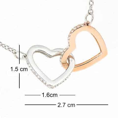 Collier pendentif coeurs entrelacés taille