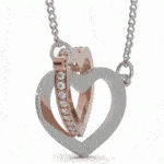 Collier avec Pendentif Coeurs Entrelacés Contenant un Message 
